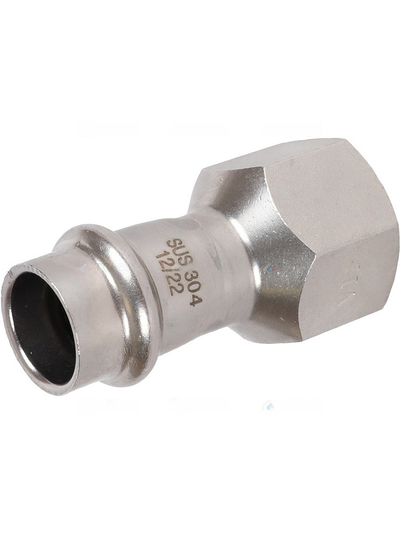 Переходник ROMMER ВПр-ВР, 15х1/2 из нержавеющей стали прессовой