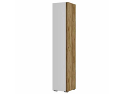 Гостиная ХЕЛЕН - Пенал закрытый ПН 01 Дуб Крафт золотой/Белый Шагрень