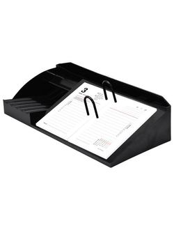 Подставка под календарь + органайзер 3 отделения, STAFF MANAGER, 310*150*75мм, черный, 238789, 4 штуки