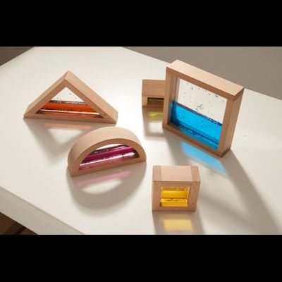 Деревянные сенсорные блоки с жидкостью (18 штук)