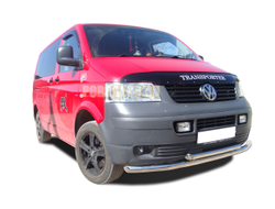 Защита переднего бампера двойная d60/42 Volkswagen T5 (2003-)