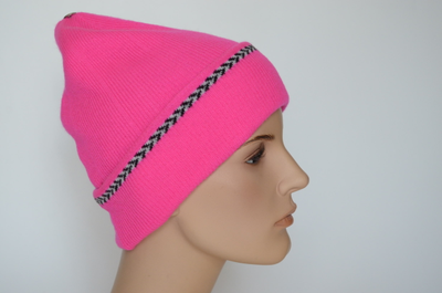 Вязаная кашемировая шапка с отворотом Италия Вицио