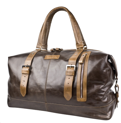 Кожаная дорожная сумка Campora Premium dark brown (арт. 
4019-52)