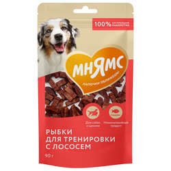 Лакомства тренировочные Мнямс для собак "Рыбки" с лососем, 90 г