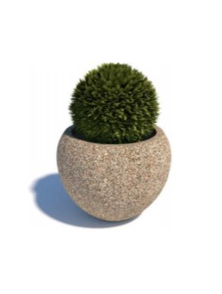 Уличное кашпо для цветов из архитектурного бетона №8 (коричневый)