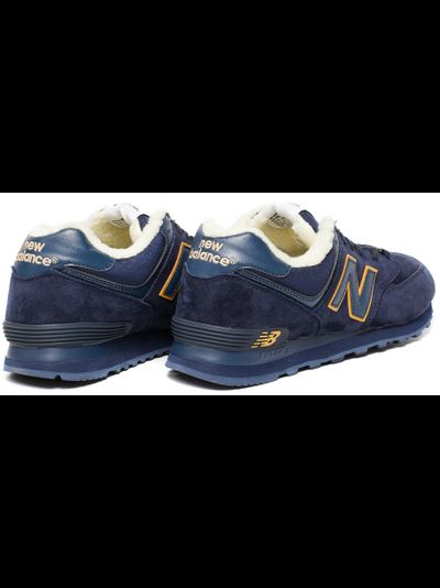 New Balance 574 Blue Yellow с мехом