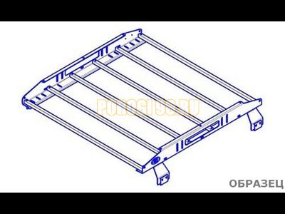 Багажник алюминиевый крашеный 4-х опорный, 1,2х1,0м, места крепления доп.фар и номерного знака, крепление на дуги Renault Duster 2010-2015. (01.197.80)