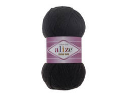 Пряжа Cotton Gold Alize (Ализе Коттон голд) Состав: 55% хлопок и 45% акрил Вес: 100 гр Метраж: 330 м. цвет Черный  60