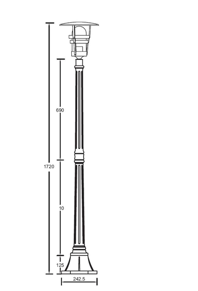 Светильник садово-парковый  серии Tokio2-1 (172см)