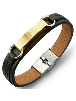Мужской кожаный браслет "The Creator"