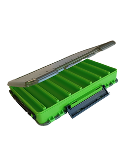 Коробка двухсторонняя 27х19х5см (14отделений), размер XL/ цвет зеленый