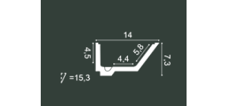 Карниз C358 Rail - 7,3*14*200см