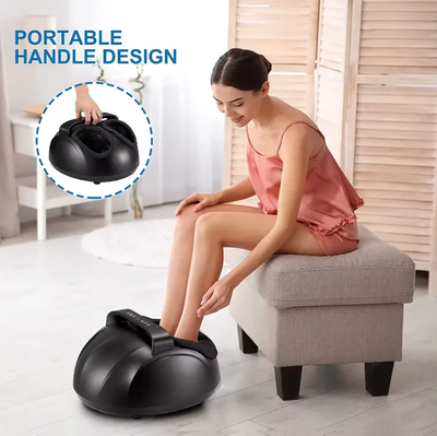 Электрический массажер для ног с компрессией и подогревом M-6D, черный