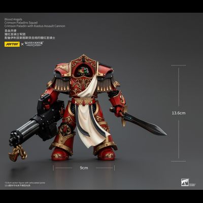 Алый паладин Кровавых Ангелов (Warhammer Horus Heresy) - КОЛЛЕКЦИОННАЯ ФИГУРКА 1/18 Blood Angels Crimson Paladin with Iliastus Assault Cannon (JT00294) - JOYTOY