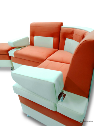 Кухонный Угловой диван "Форум-10", Велюр Ginger 036/001 Правый