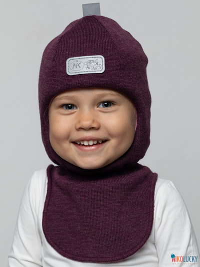 Шапка-шлем "NK"   20101-01, цвет сливовый р. 50-52