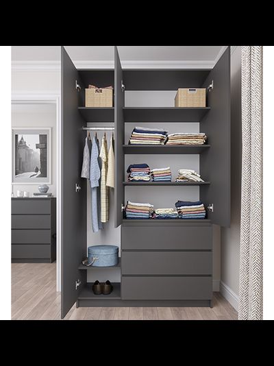 Мадера шкаф ШМ 1200 Графит