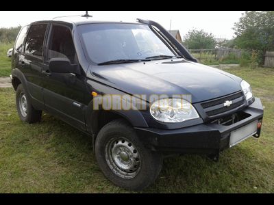 Передний силовой бампер серии Туризм на Chevrolet NIVA 2002-2020 (02.106.01)