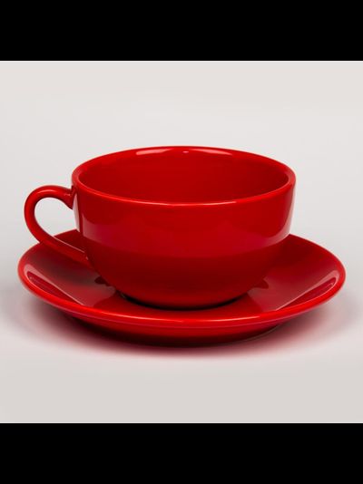 Чайная пара 300 мл красная