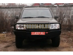 Передний силовой бампер серии Туризм на Toyota LC 100, 105 1997-2007 (02.026.01)