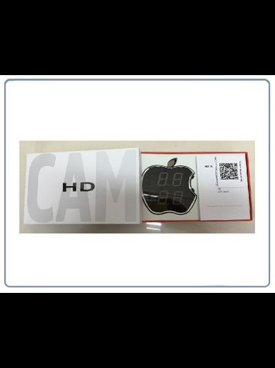 IP видеоняня WiFi (Часы настольные, яблоко)  с аккумулятором с DVR, HD (CamVIP)
