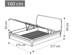 Купить Кровать "Akademy" 160х200 см с подъёмным механизмом в Севастополе и в Симферополе.