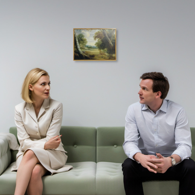 Картина на стене, в обстановке