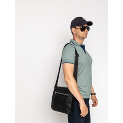 Кожаная мужская сумка Pontevico Premium black (арт. 5080-51)
