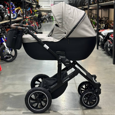 Детская коляска 3 в 1 Luxmom 808 Серый Экокожа