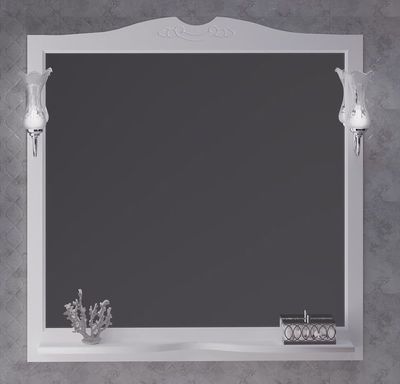 Зеркало Opadiris Валери 105 белый матовый