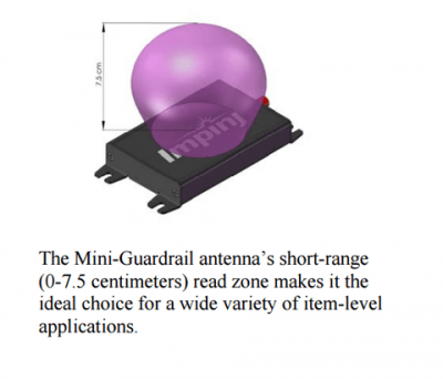Impinj Mini-Guardrail Antenna RFID антенна ближнего поля