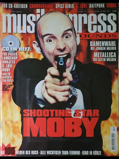 Musikexpress Sounds Magazine December 1997 Moby, Иностранные музыкальные журналы, Intpressshop