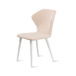 ЙОРК Стул сиденье бежевый, каркас белый