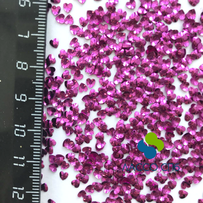 Глиттер блестки спенгл Сердце Фуксия Металлик 3 мм 10 гр