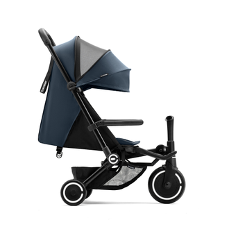 Трехколесный складной велосипед-коляска SmarTrike Traveler Midnight Blue