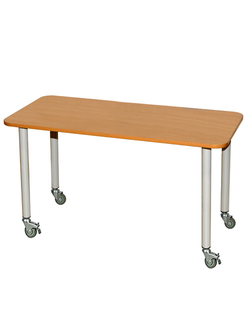 СТОЛ ДЕТСКИЙ 930х500 НА ПОВОРОТНЫХ КОЛЁСНЫХ ОПОРАХ 602 ЛДСП БУК
