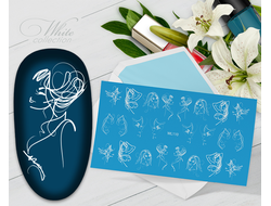 Слайдер с белой геометрией