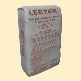 LEETEK 320 ГБ Клей для ячеистого бетона, 25 кг