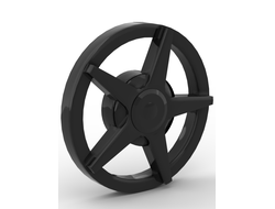 Wheel Cover 5 Spoke - for Wheel 18976, Black (18978a / 6107390 / 6253240)