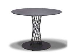 "Диего" обеденный стол из HPL круглый Ø120см, цвет "серый гранит"