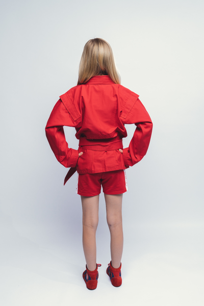 Куртка для самбо ВФС BRAVEGARD Победа Junior красная