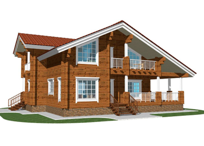 Дом из клееного бруса ПБ-18, 183 м2