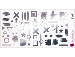 Фольгированный слайдер F 06 - Серебро