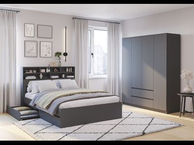 Спальный гарнитур «Симпл» Графит (BTS)