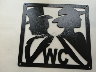 Табличка туалет