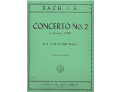Bach, J.S. Concerto E-dur BWV1042 for violin and string orchestra: for violin and piano
