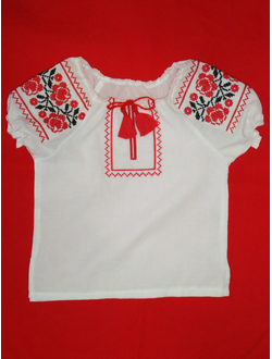 Сорочка для девочки. Узор "Розы".