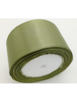 Лента атласная 50 мм, цвет зеленый арт. 55