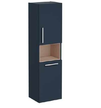 Пенал высокий, Vitra Root, 40 см, с корзиной для белья, матовый, темно-синий, правосторонний, 68012