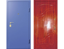 Железная дверь с отделкой порошковым напылением и МДФ. Модель ДК33
